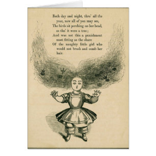 Vintage - chica que no cepillaría su pelo,