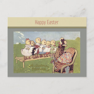 Vintage Chicas De Pascua Cantando Postales