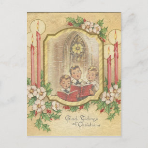 Vintage Chorros De Navidad Con Velas