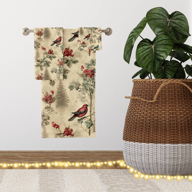 Vintage Christmas Blue Jay Red Mockingbird (Subido por el creador)