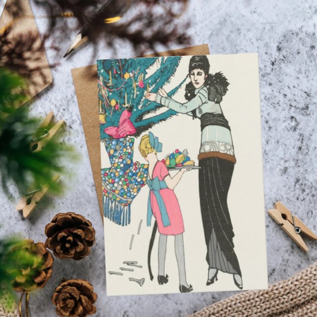Vintage Christmas Card | Árbol de Navidad (Subido por el creador)
