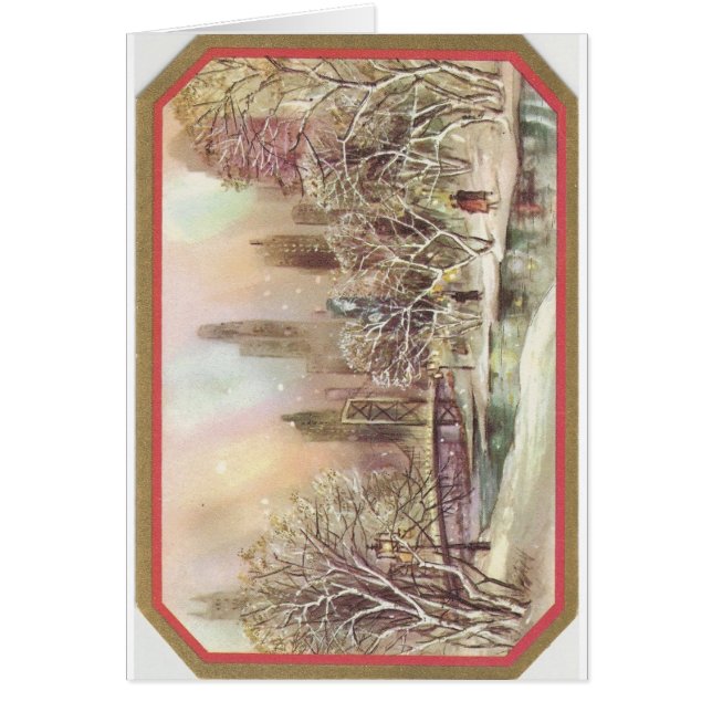 Vintage Christmas City Scene (Frente)