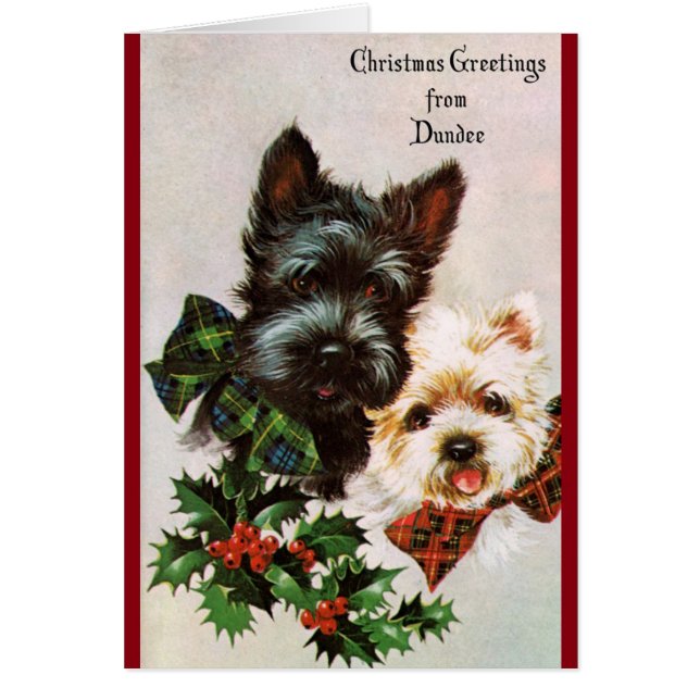 Vintage Christmas Dogs (Frente)