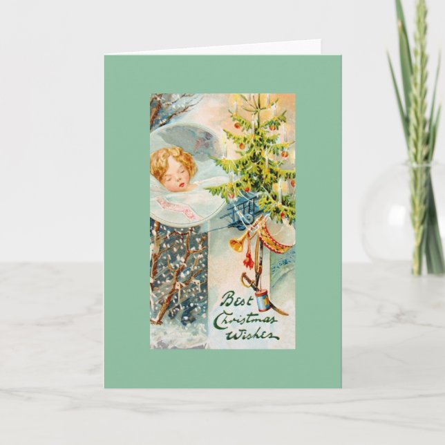 Vintage Christmas Dreams Navidad Card (Anverso)