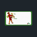 Vintage Christmas Gift Tag Pegatinas #4<br><div class="desc">Pegatinas de etiquetas de regalo de Navidad de época. Asegúrese de ver todos nuestros productos a la altura de este diseño. Encuéntrenlos todos en nuestra Categoría de Diseño Vintage de Navidad,  en www.zazzle.com/4westies.</div>