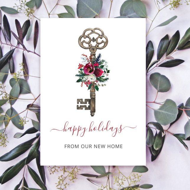 Vintage Christmas Key Weve Moved Holiday Cards (Subido por el creador)