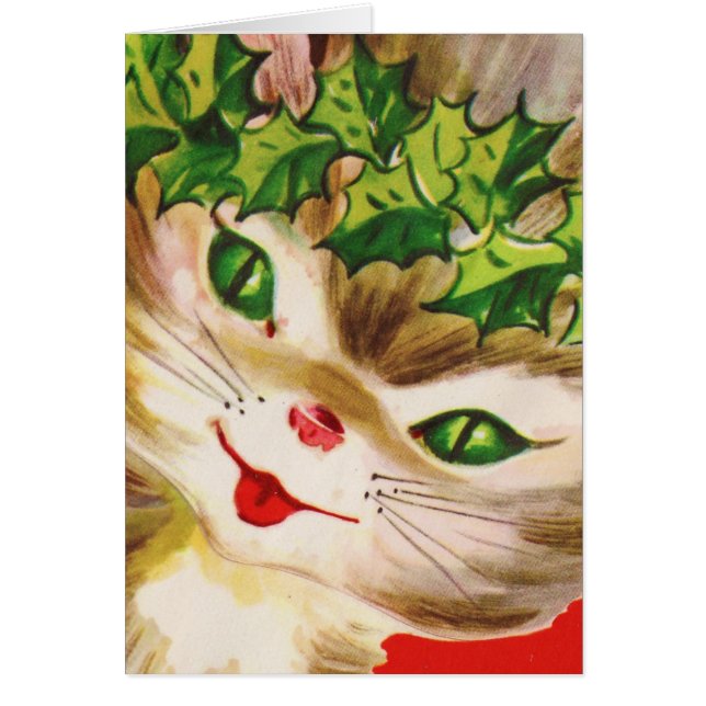 vintage Christmas Kitty (Frente)