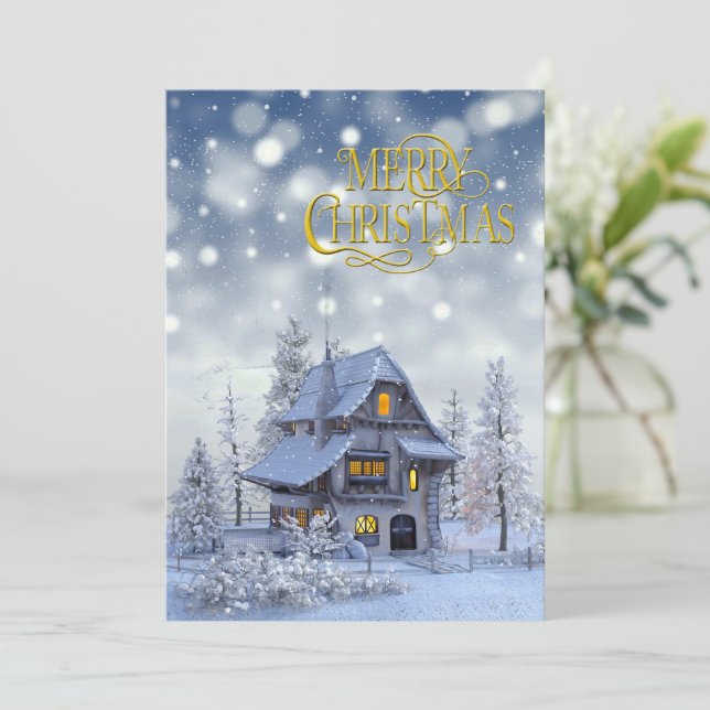 Vintage Christmas Memories image plus Your Photo (Anverso de pie)