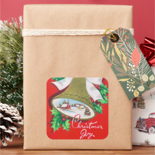 Vintage Christmas retro bellezas pegatinas de vaca