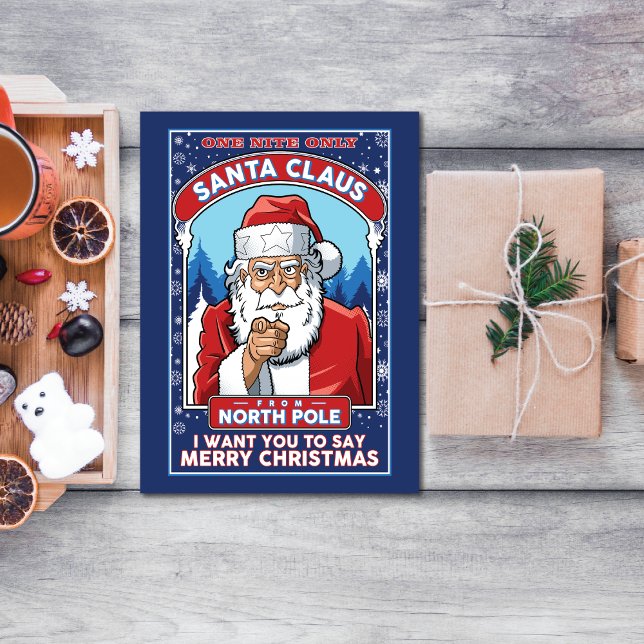 Vintage Christmas Santa dice Feliz Navidad (Subido por el creador)