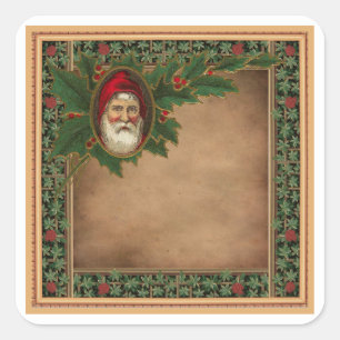 VINTAGE CHRISTMAS SANTA GIFT PEGATINAS