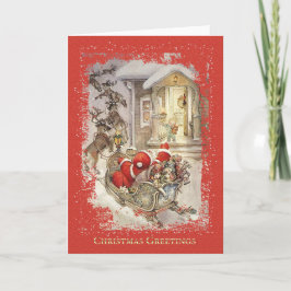 Vintage Christmas - Tarjeta de felicitación