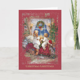 Vintage Christmas - Tarjeta de felicitación