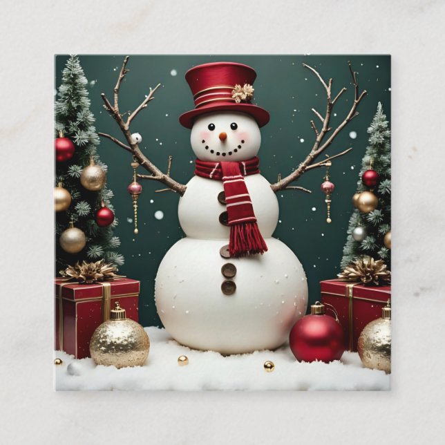 Vintage Christmas - Tarjeta de gabinete (Anverso)