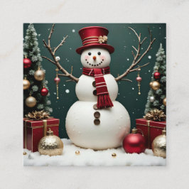 Vintage Christmas - Tarjeta de gabinete