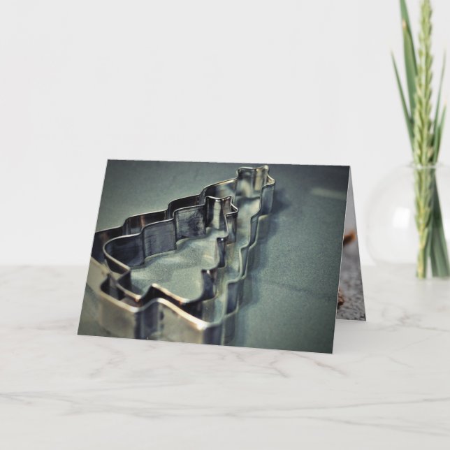 Vintage Christmas Tree Cookie Cutters tarjeta de v (Anverso)