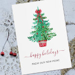 Vintage Christmas Tree Weve Moved Holiday Cards<br><div class="desc">Árbol de Navidad Vintage Weve vacaciones muertas invitación móvil postal árbol de Navidad decorado</div>