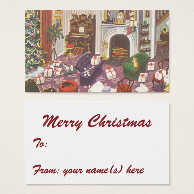 Vintage Christmas Wrapping Presenta en la Sala de  (Anverso y reverso)