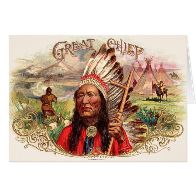 Vintage Cigar Box Label (Anverso (Horizontal))