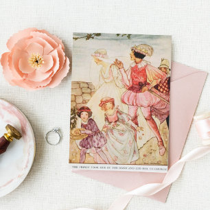 Vintage Cinderella Fairy Tale Greet Card
