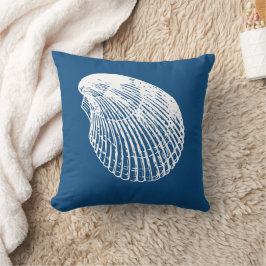 Vintage Clam Sea Shell Cojín decorativo