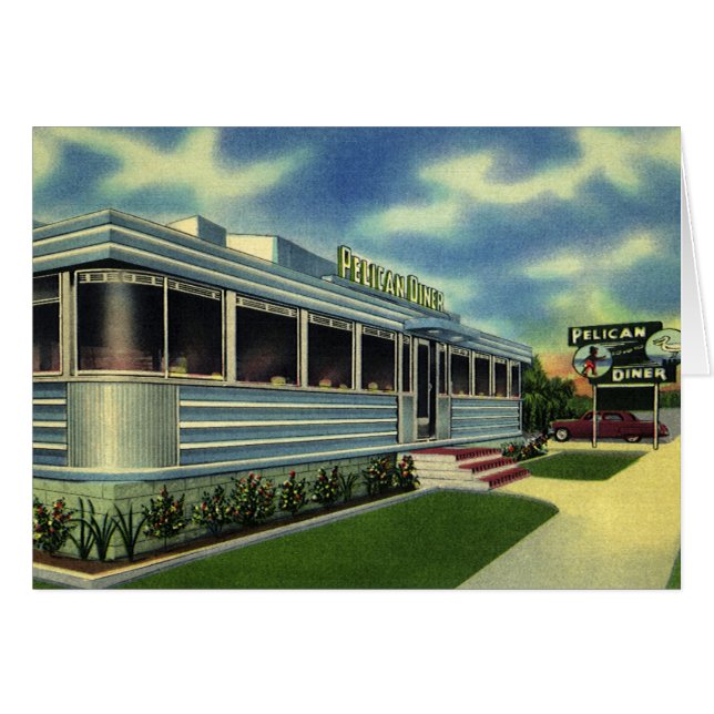 Vintage Classic 50 Retro Restaurant Pelican Diner (Anverso (Horizontal))