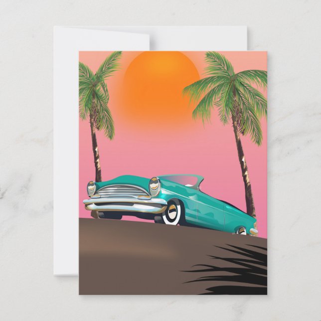 Vintage Classic Car In Paradise (Anverso)