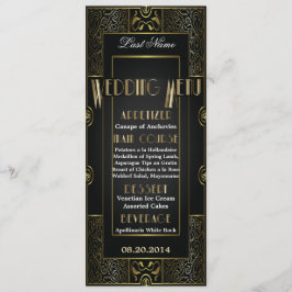 Vintage Classic Gatsby Style Boda Menu