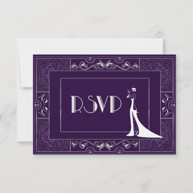 Vintage Classic Gatsby Style RSVP Manuela 25003a (Anverso)