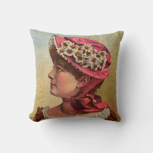Vintage Cojín decorativo Gorra de moda de Victoria