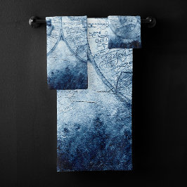 Vintage Compass | Grunge azul gráfico de mar náuti