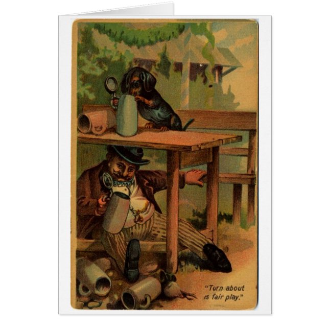 Vintage - compinches de consumición del Dachshund, (Frente)