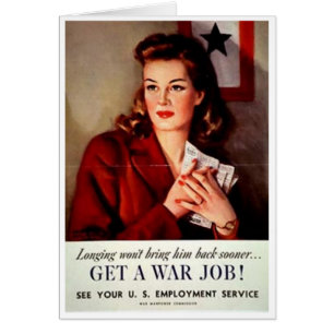 Vintage consigue un trabajo de guerra Poster de mu
