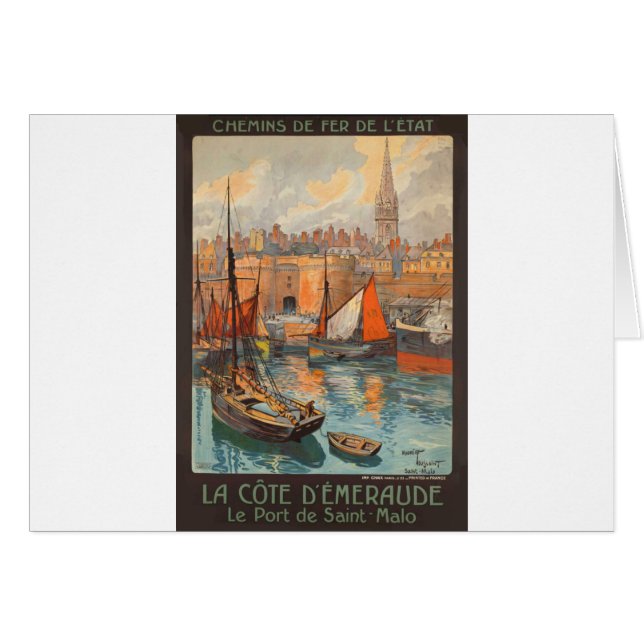 Vintage Cote d'Emeraude Saint Malo (Anverso (Horizontal))