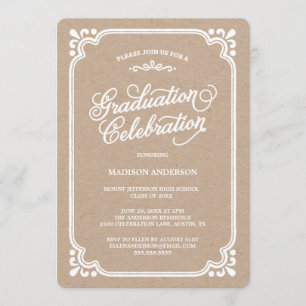 Vintage Country   Invitación de Graduación