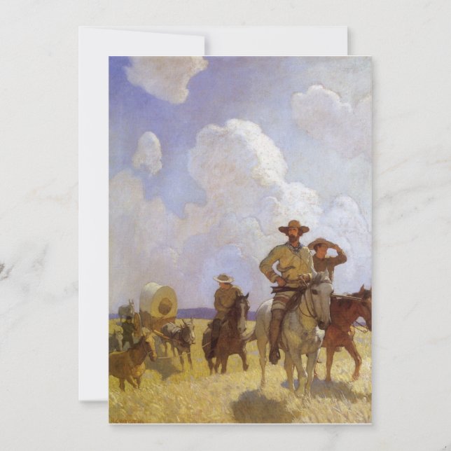 Vintage Cowboys, The Parkman Outfit de NC Wyeth (Anverso)