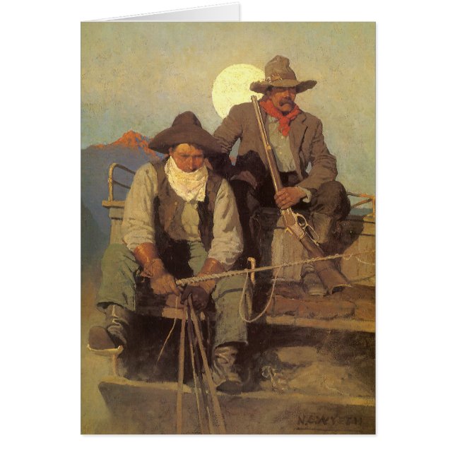 Vintage Cowboys, The Pay Stage de NC Wyeth (Frente)