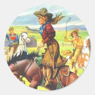 Vintage Cowgirl Pegatinas