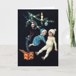 Vintage Creepy Krampus Navidad Card