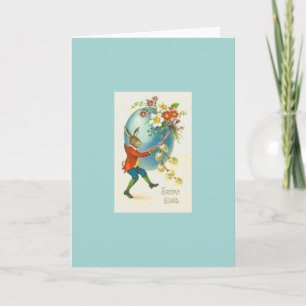 Vintage croata Sretan Uskrs Tarjeta de felicitació