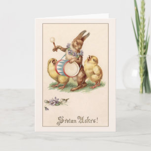 Vintage croata Sretan Uskrs Tarjeta de felicitació