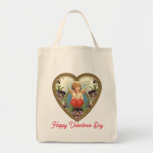 Vintage Cupido En La Bolsa De La Tota Del Corazón