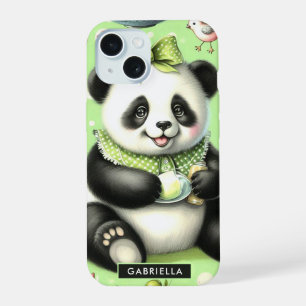 Vintage Cute Baby Panda