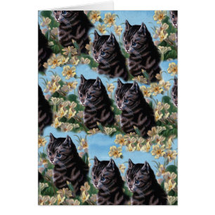 Vintage Cute Cat Kitten Animal Collage