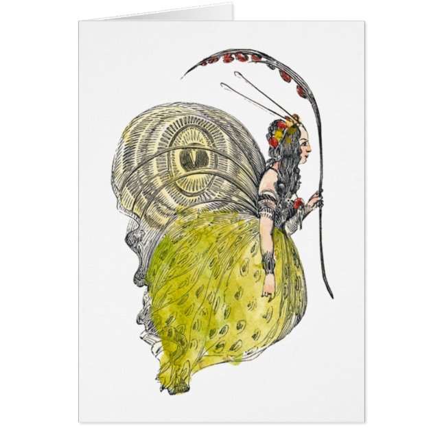 Vintage Cute Fantasy Mariposa con Alas (Frente)