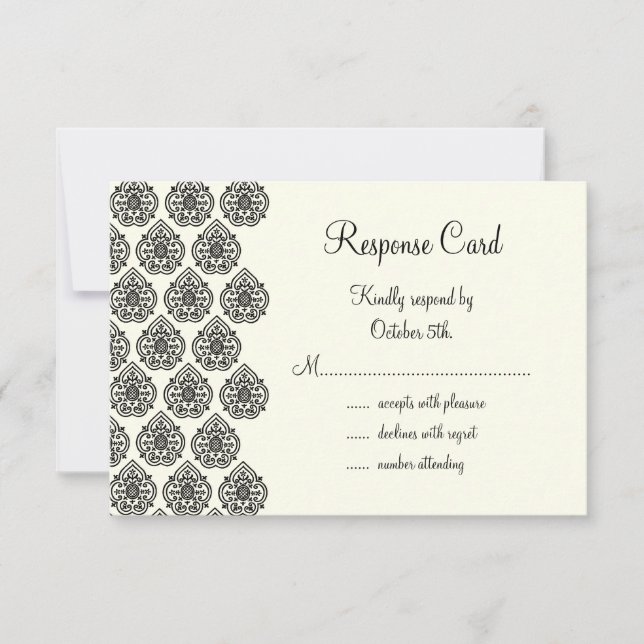Vintage Damask RSVP (Anverso)