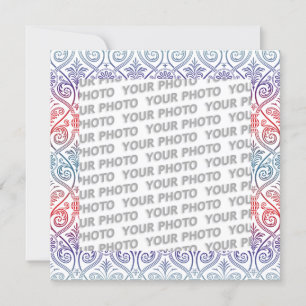 Vintage Damask Wallpaper - rojo violeta azul