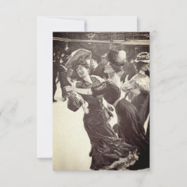 Vintage Dancers Gay Wedding Invitación