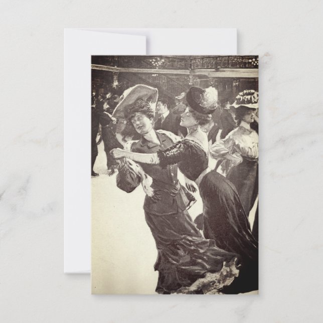 Vintage Dancers Gay Wedding Invitación (Anverso)