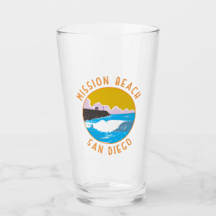 Vintage de arte de viajes de Mission Beach Califor